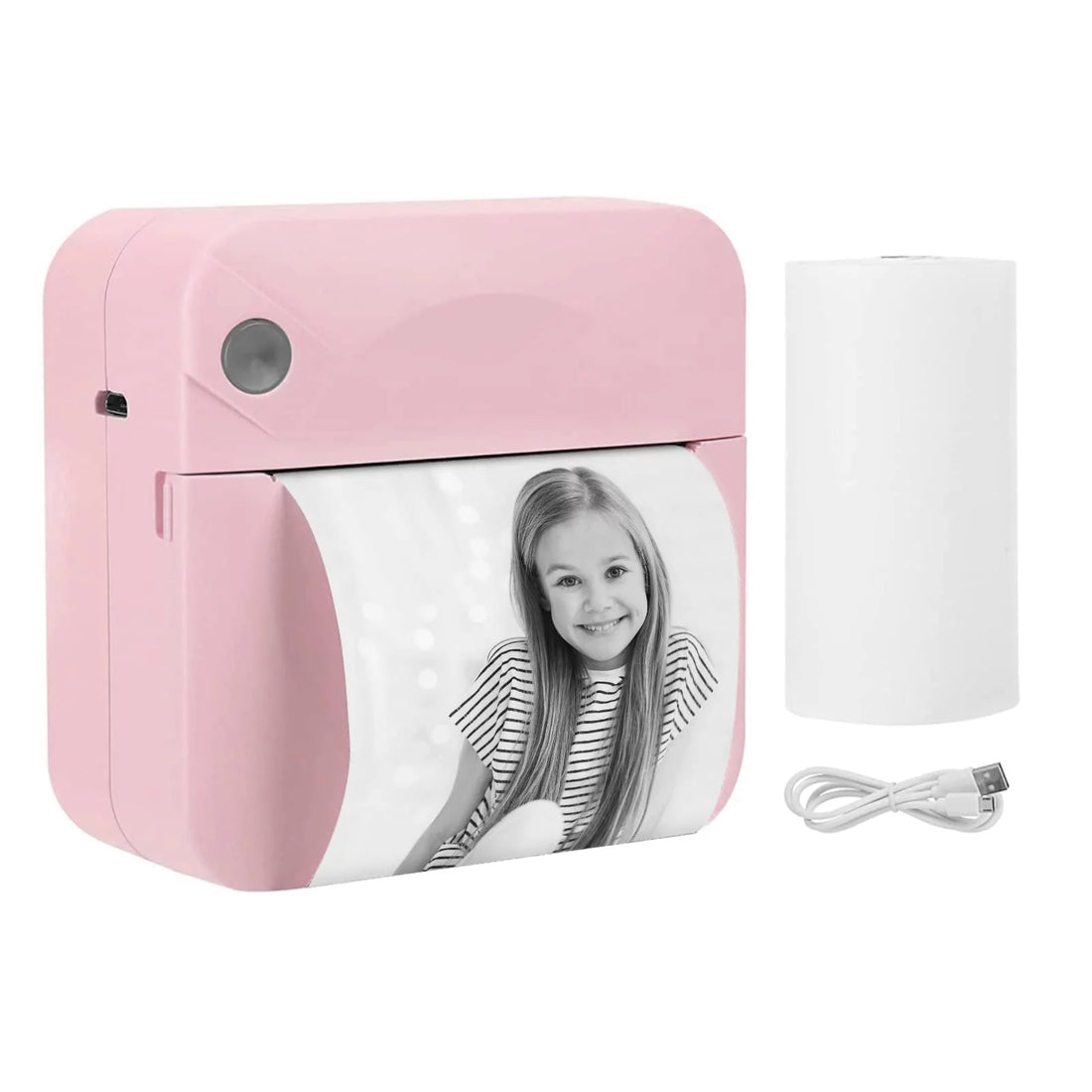 Mini Printer, Bluetooth Pocket Thermal Printer Inkless Portable Sticker Printer Compatible with Ios and Android, Wireless Photo Printer for Printing Label, Journal, Study Notes, Memo, Photos