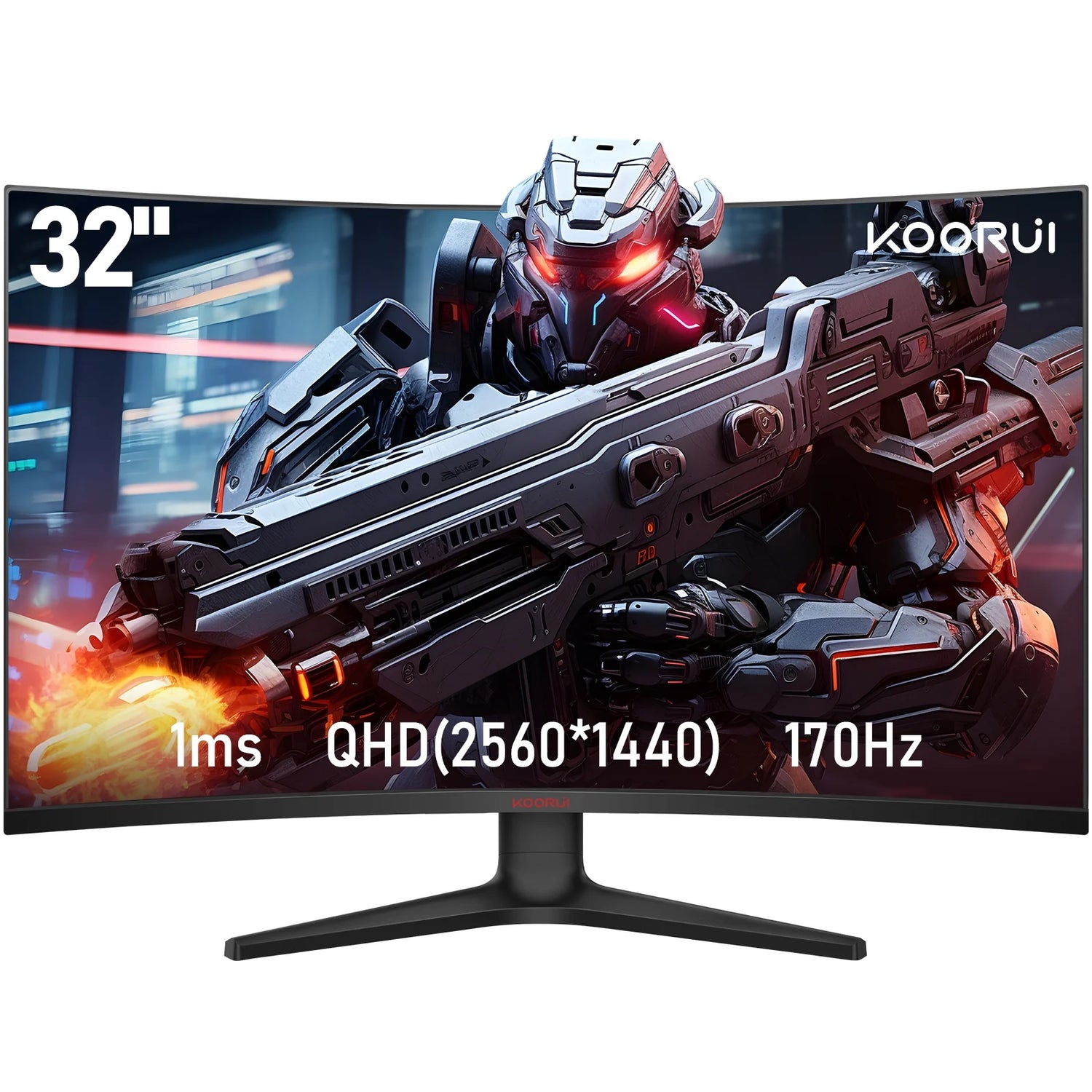 32 Inch Gaming Monitor, 170Hz 1Ms 2K 1440P PC Desktop Computer Monitors for Gaming,90Dci-P3,Adaptive Sync,Dp&amp;Hdmi Ports,