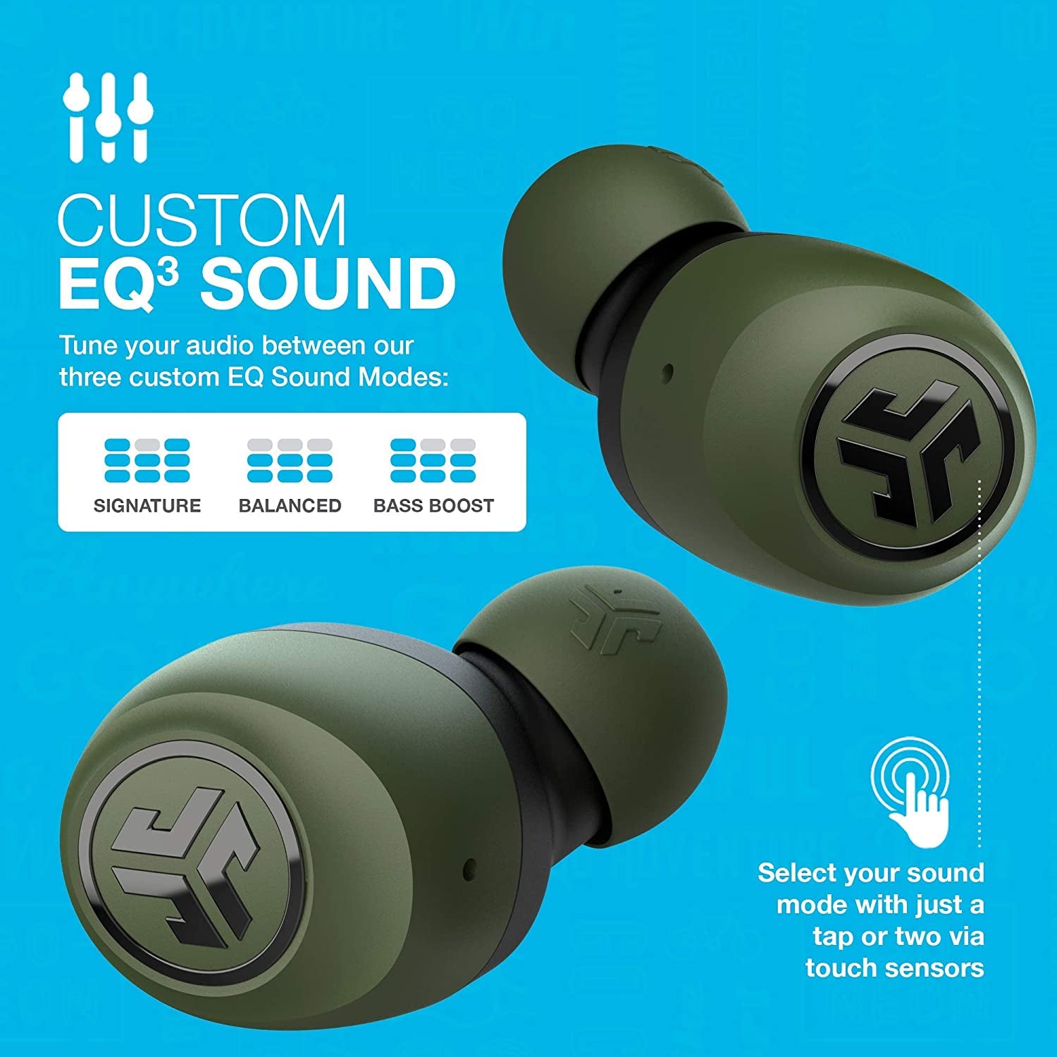 Go Air True Wireless Bluetooth Earbuds + Charging Case | Green | Dual Connect | IP44 Sweat Resistance | Bluetooth 5.0 Connection | 3 EQ Sound Settings:  Signature, Balanced, Bass Boost